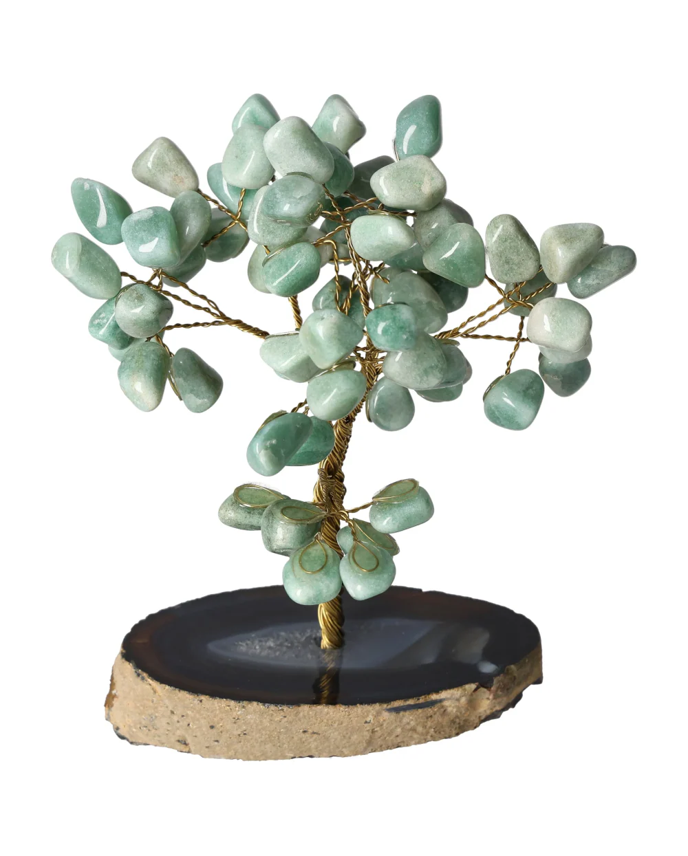 Green Quartz Tree Wire Agate Base 15 cm 636186 - Image 2