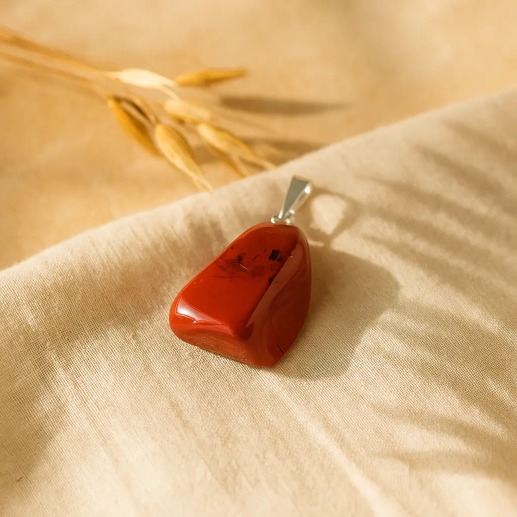 Jasper Red Tumbled Pendant 555463 P30 - Image 4
