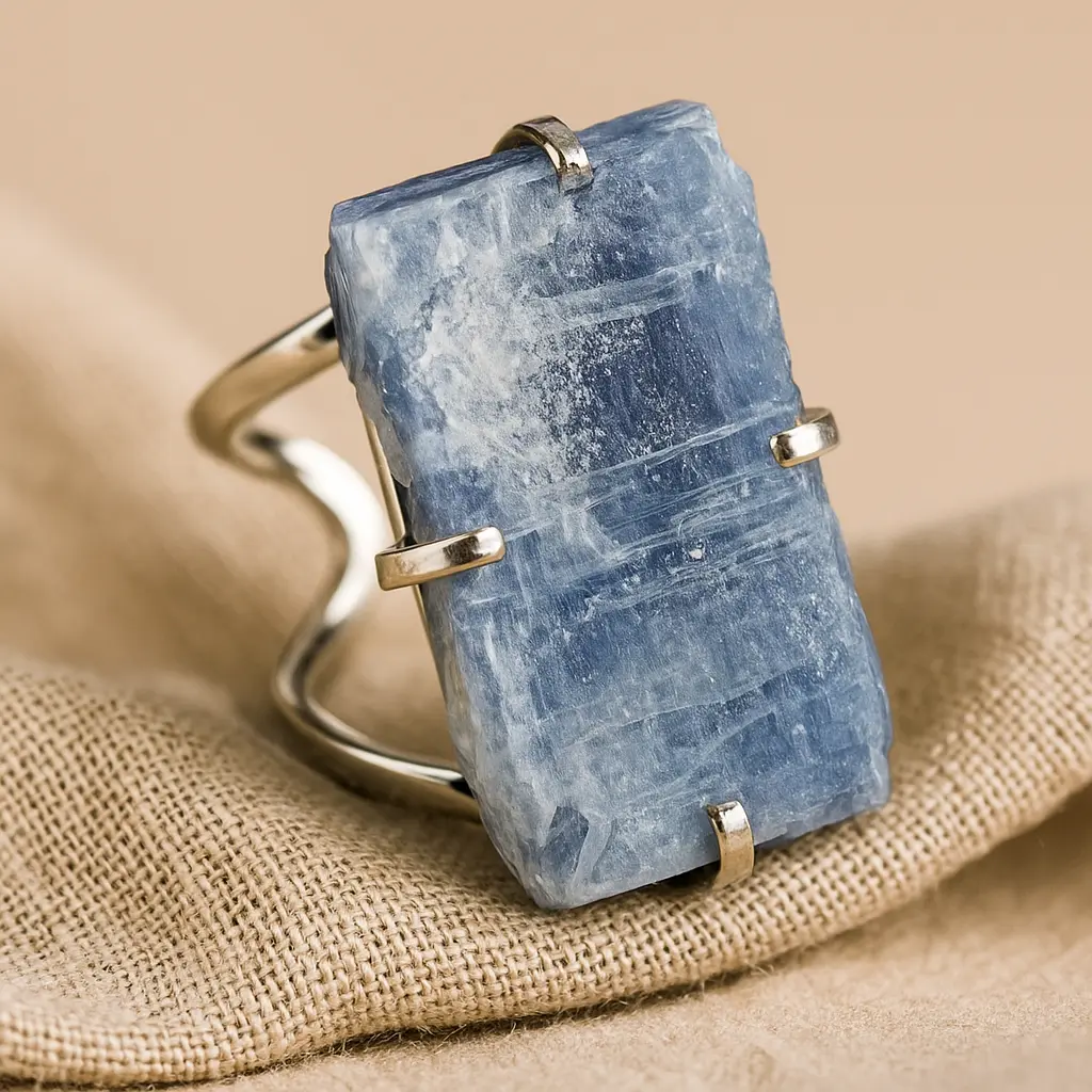 Silver Arc Ring with Kyanite – Alignment and Inner Clarity 596756 P30 - Image 4