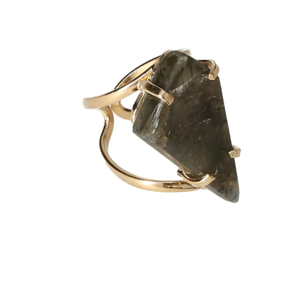Labradorite Arc Ring Gold 620215 - Image 2