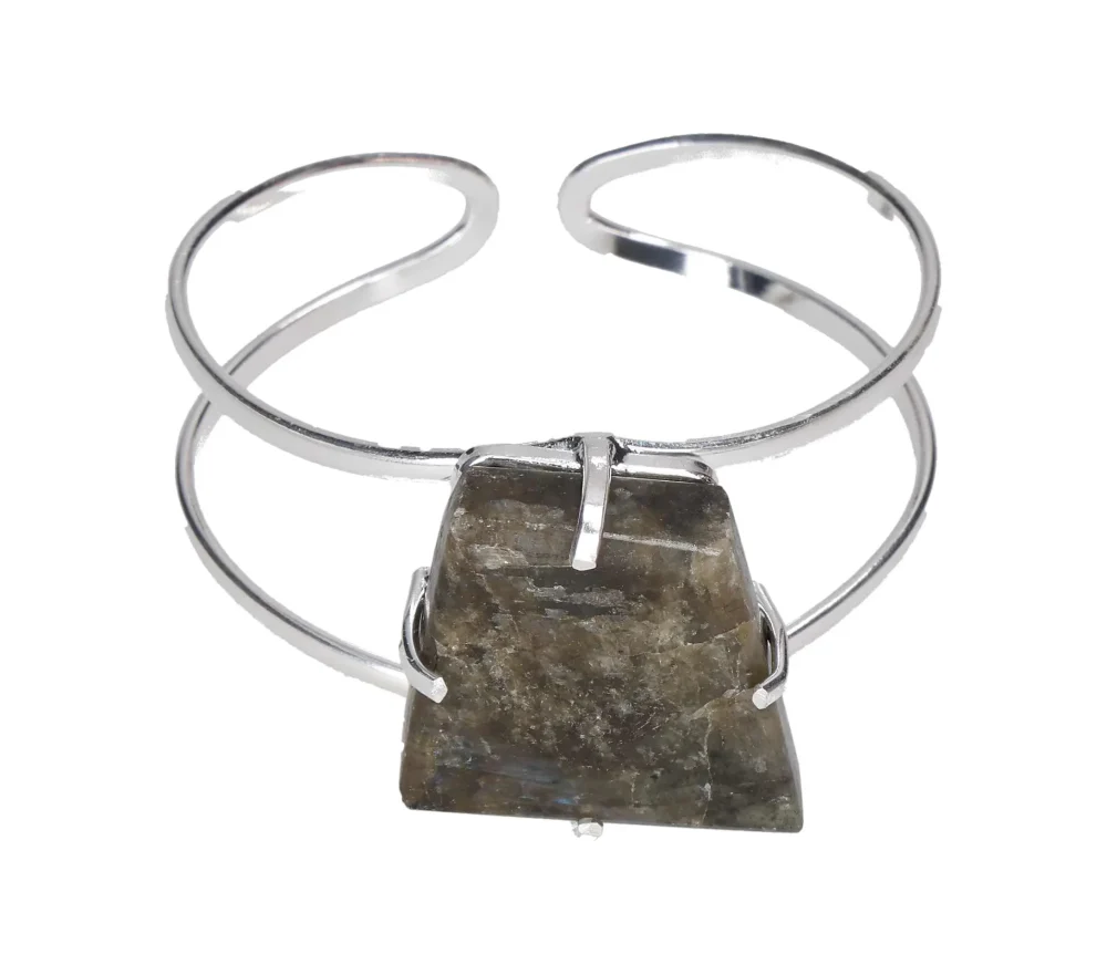 Labradorite Wire Bracelet Silver 622950