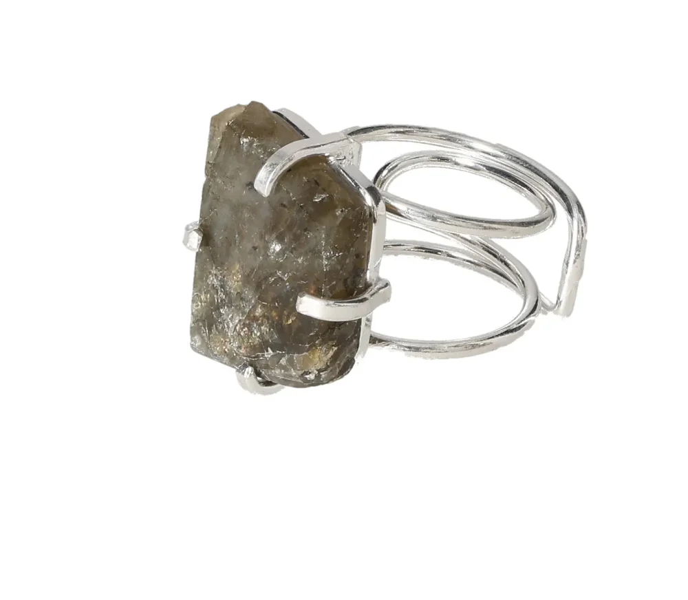 Labradorite Wire Ring Silver 621809 - Image 3