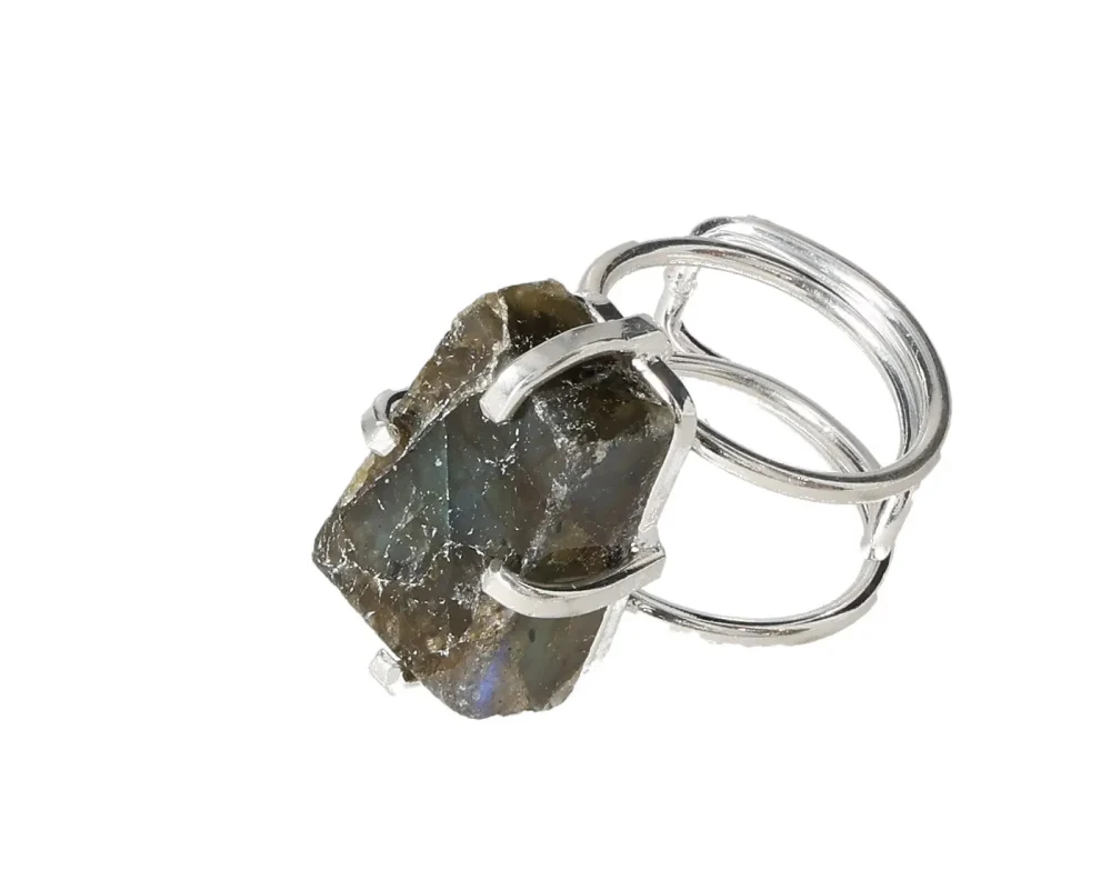 Labradorite Wire Ring Silver 621892 - Image 3