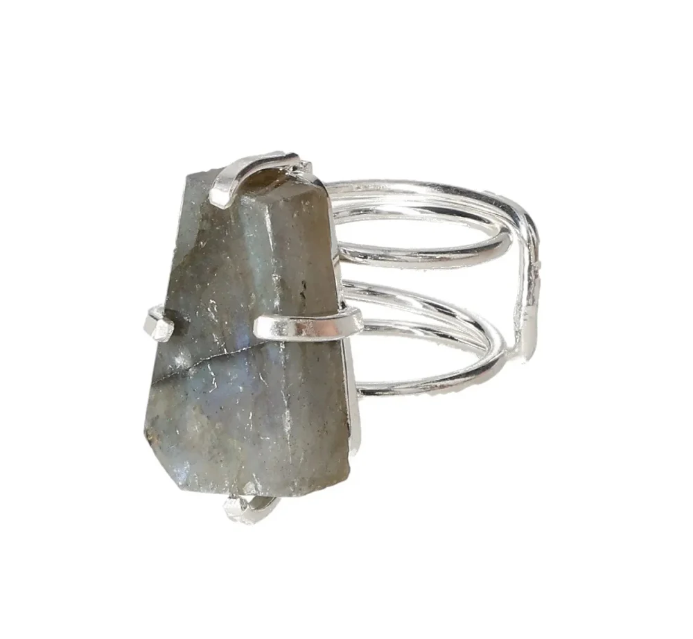 Labradorite Wire Ring Silver 621854 - Image 3