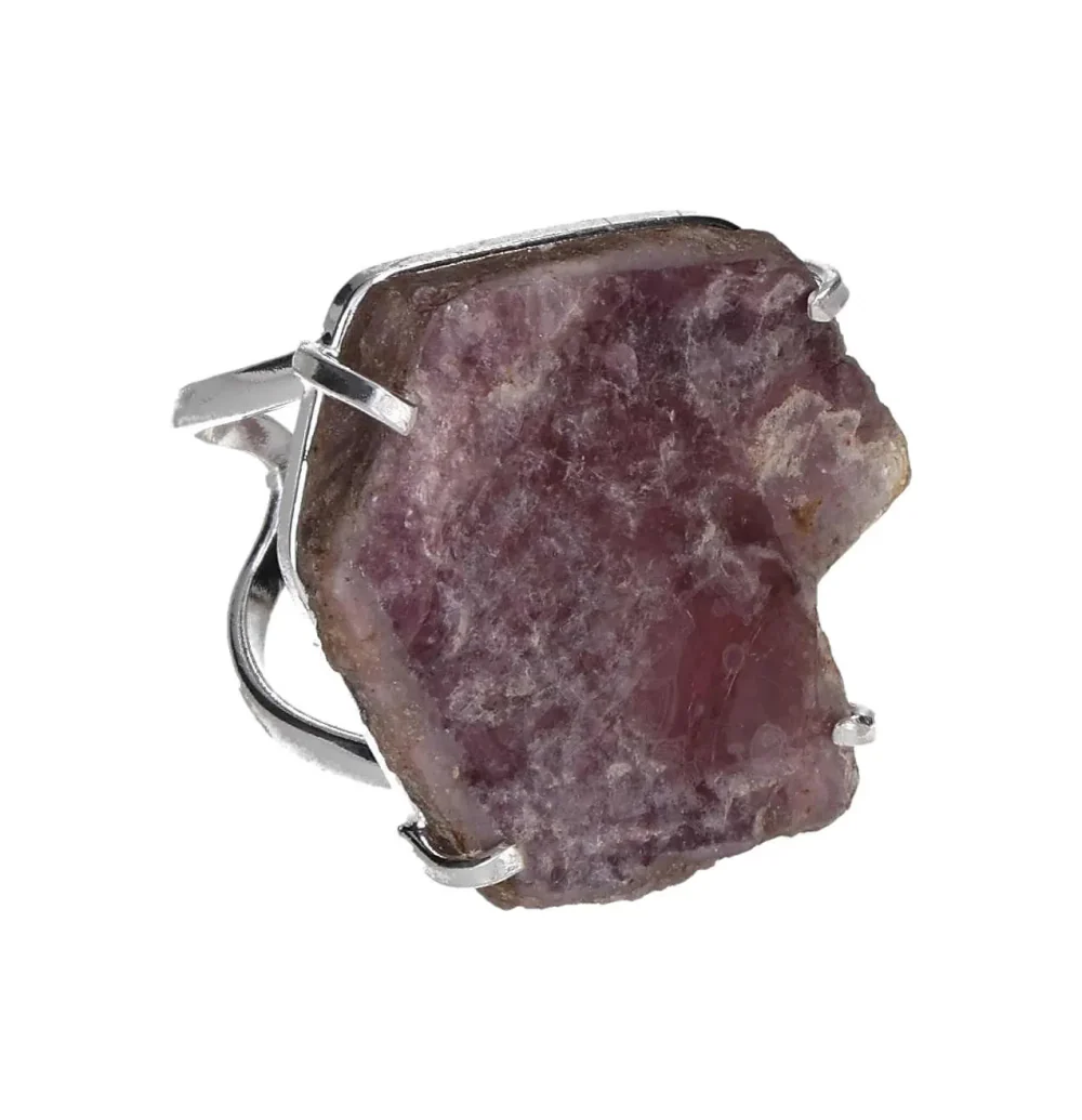 Lepedolite Arc Ring Silver 622035 - Image 2