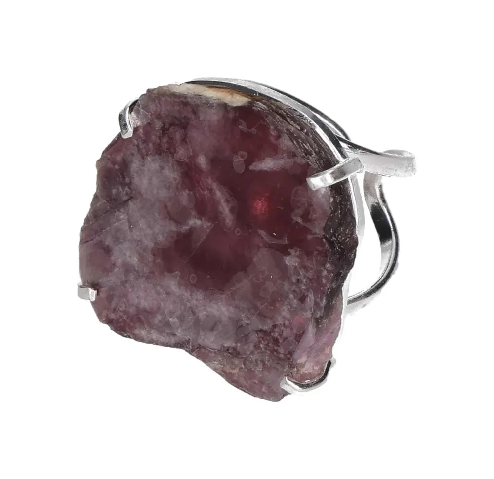 Lepedolite Arc Ring Silver 622011 - Image 3