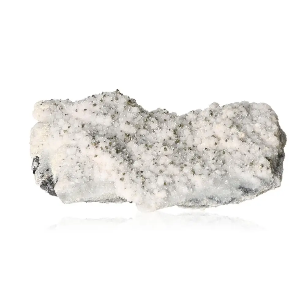 Milky Quartz Druse with Pyrite 045827