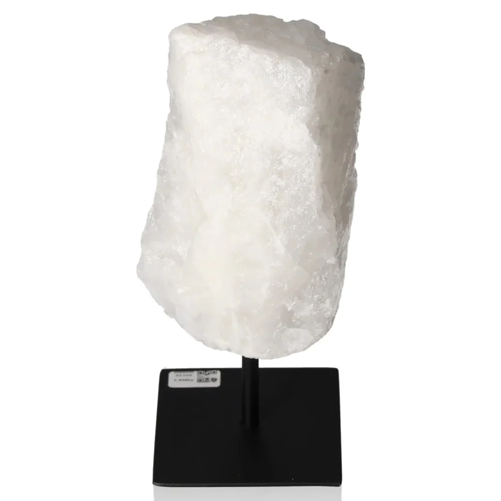 Milky Quartz Rough on Metal Stand 001704 - Image 2