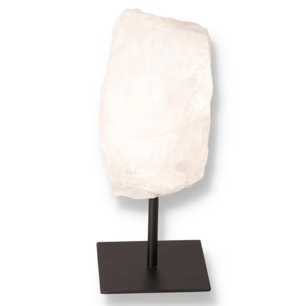 Milky Quartz Rough on Metal Stand 001692 - Image 2
