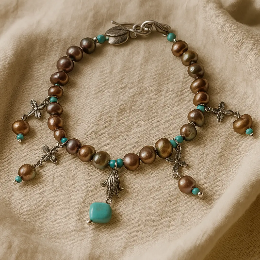 Mini Corn Cob and Flowers Bracelet – 19 CM Rooted in tradition, blooming with color 609418 - Image 4