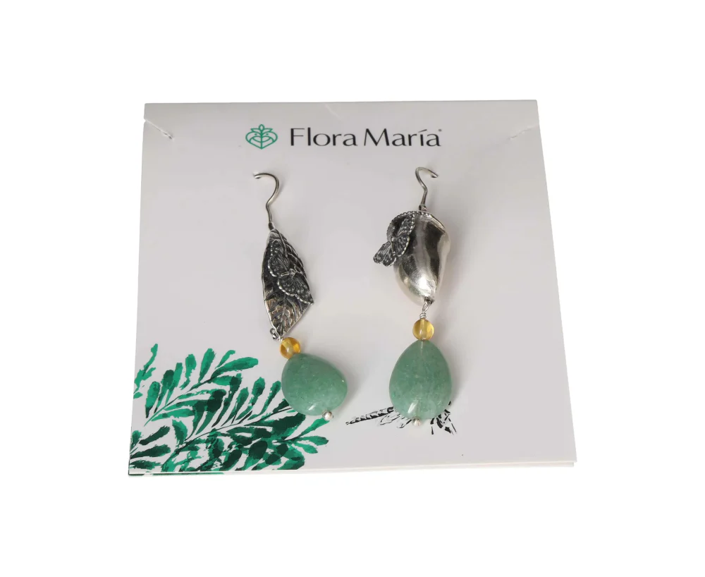 Mixed Earrings – Chrysalis and Leaf with Butterfly A Story of Transformation in Every Detail 609463 P30 - Image 2