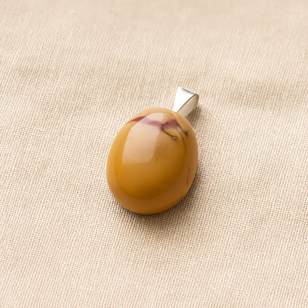 Mookaite Yellow Tumbled Pendant 555432 P30 - Image 4