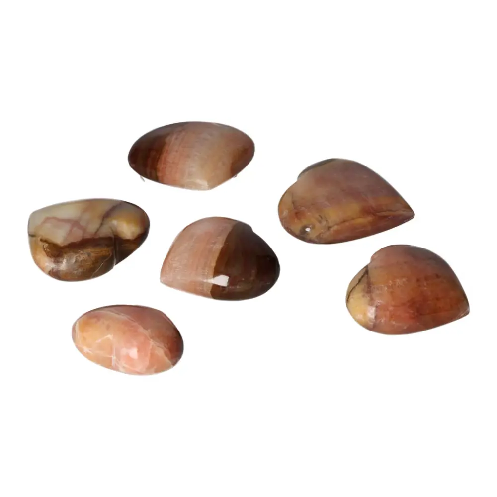 Peach Calcite Heart S 556743