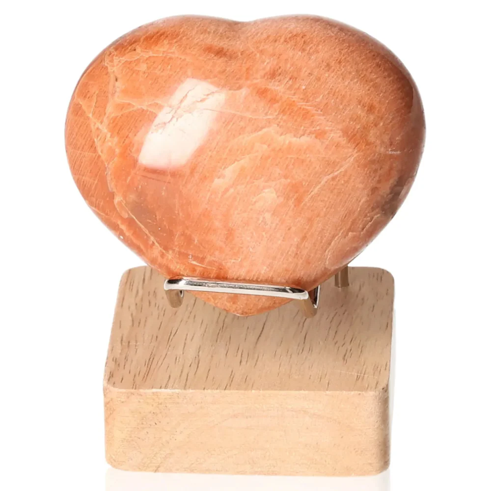 Peach Moonstone Heart 078610 - Image 2