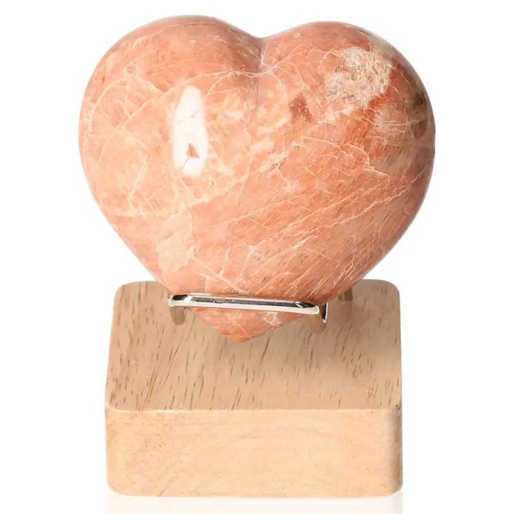 Peach Moonstone Heart 078566