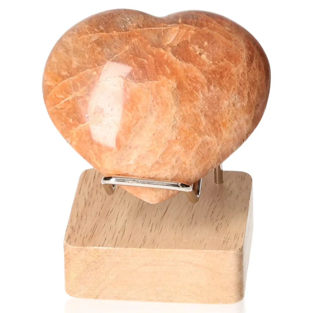 Peach Moonstone Heart 079099 - Image 2