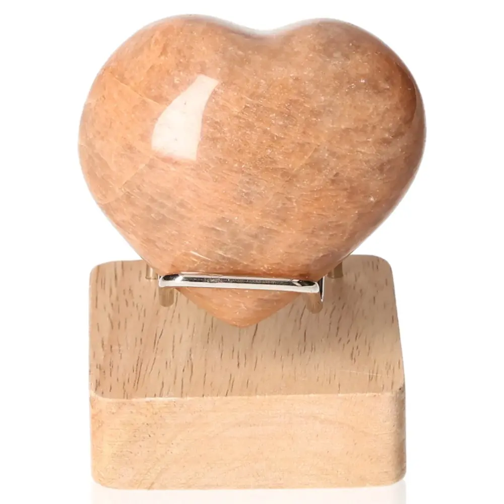 Peach Moonstone Heart 078887