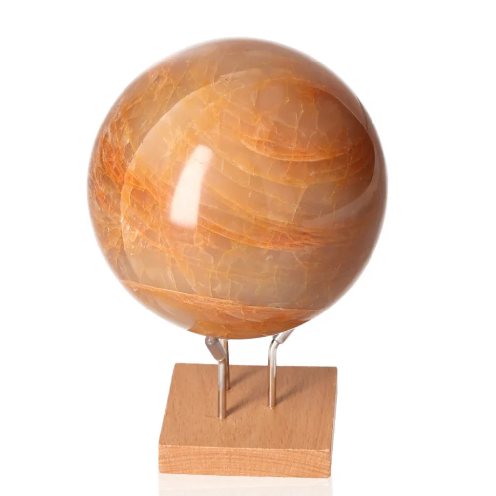 Peach Moonstone Sphere 064408 - Image 3