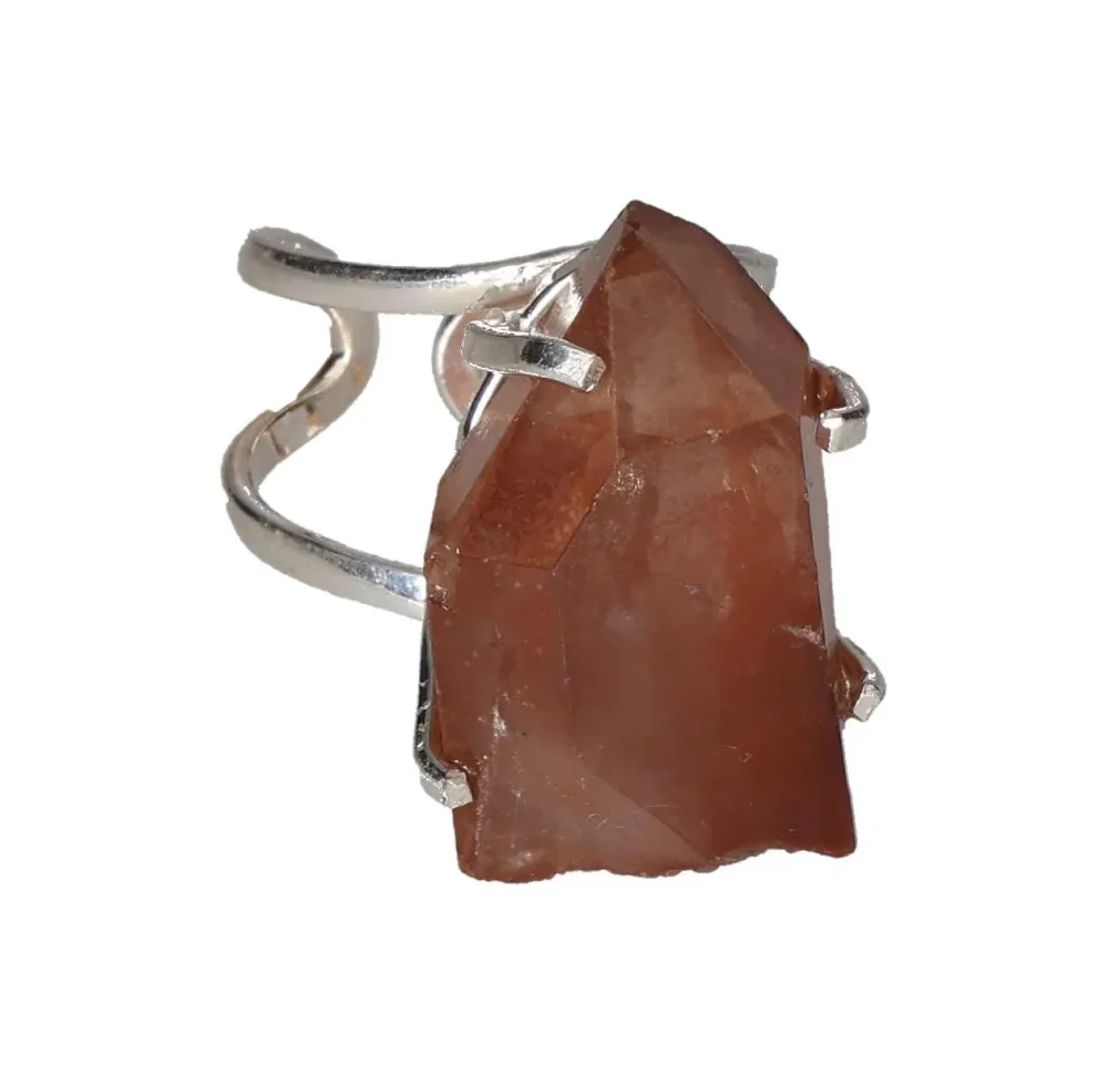 Pink Quartz Arc And Wire Ring Silver 601634 P30
