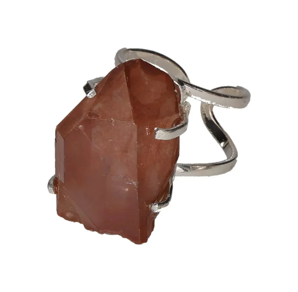 Pink Quartz Arc And Wire Ring Silver 601634 P30 - Image 2