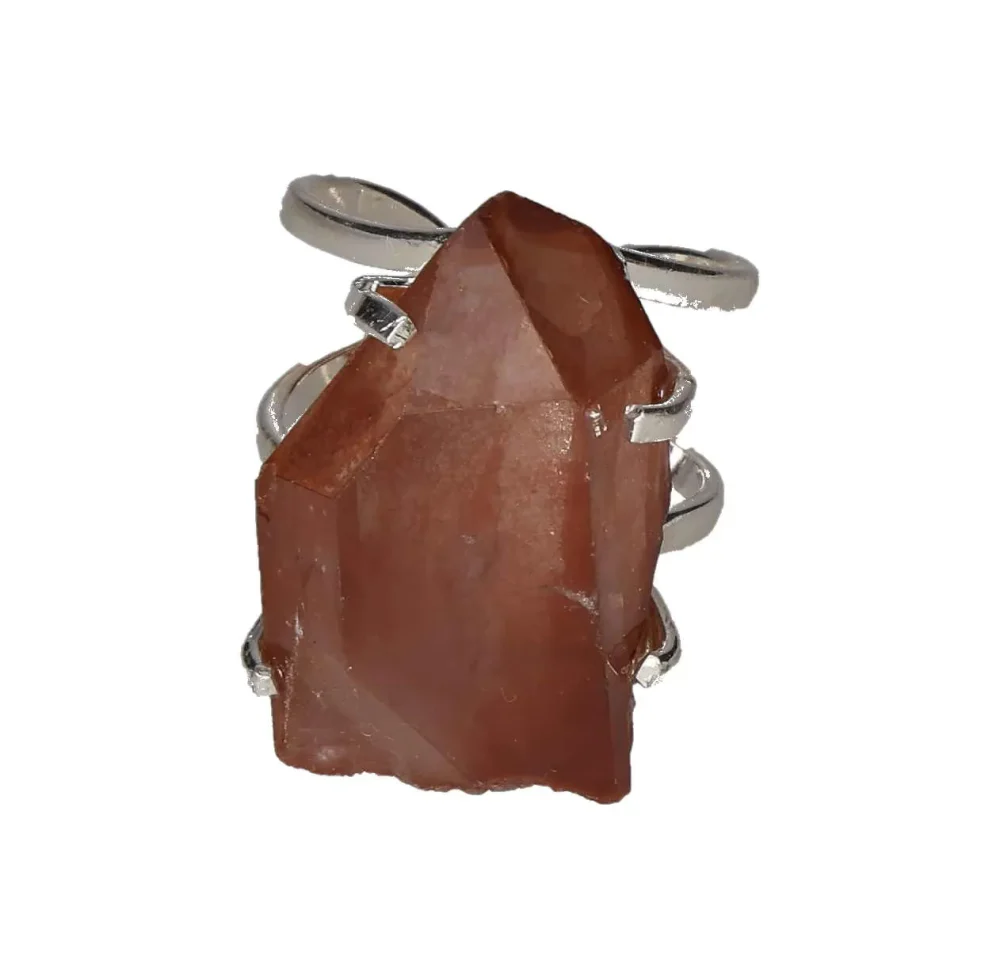 Pink Quartz Arc And Wire Ring Silver 601634 P30 - Image 3