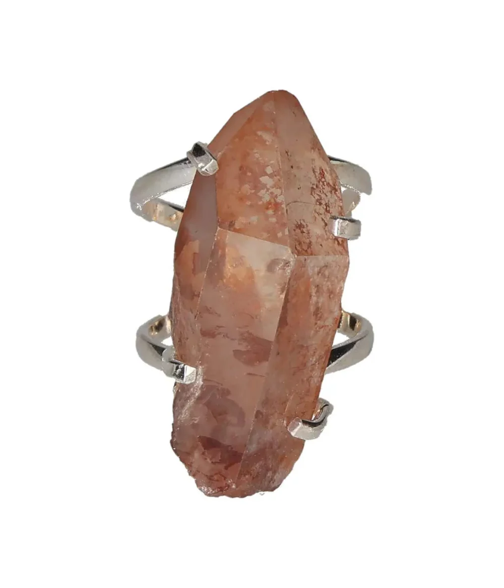 Pink Quartz Arc And Wire Ring Silver 601702 P30 - Image 3