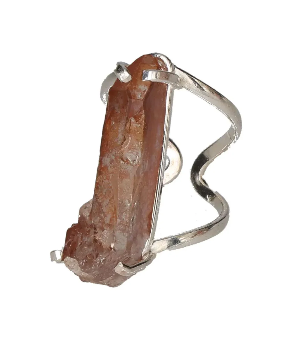 Pink Quartz Arc And Wire Ring Silver 601719 P30 - Image 2