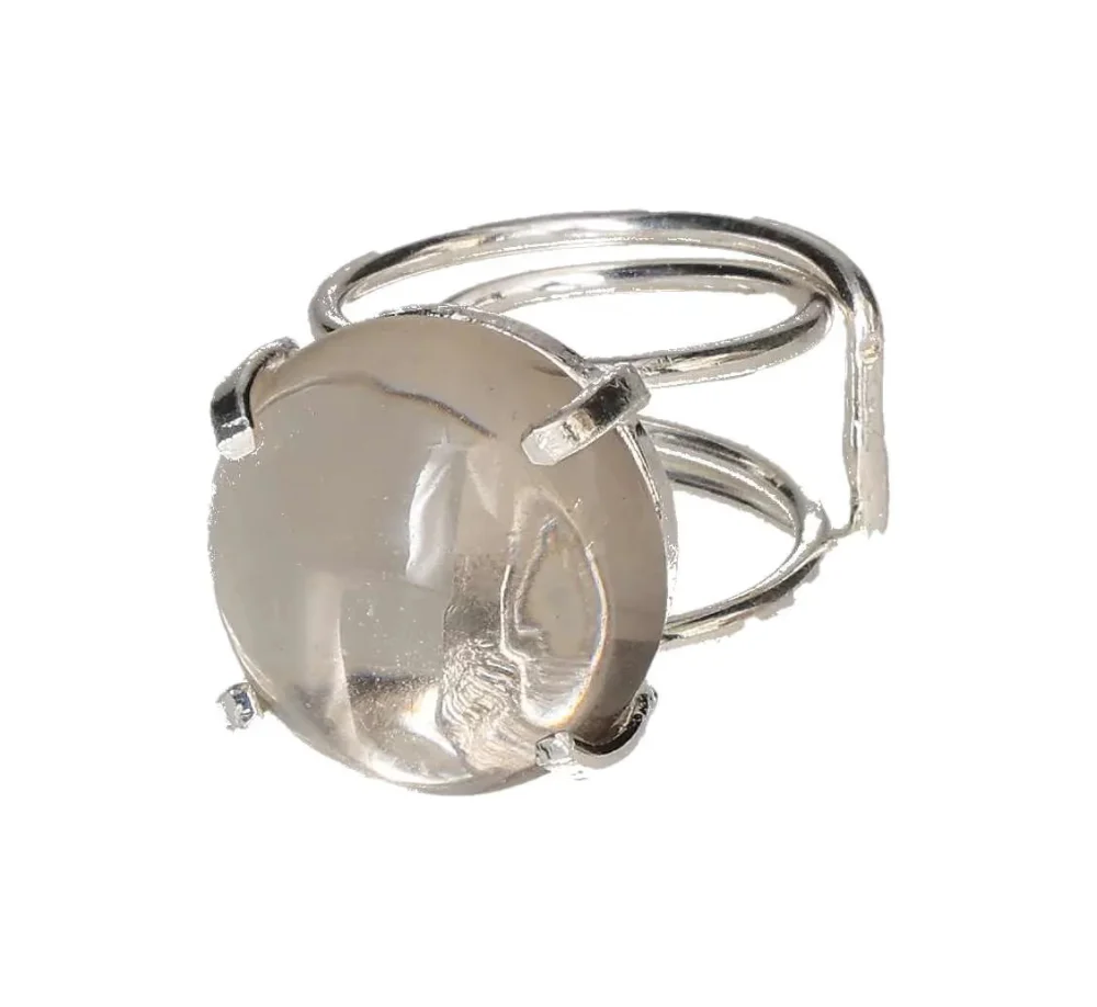 Smoky Quartz Cabochon Arc And Wire Ring Silver 602198 P30 - Image 2