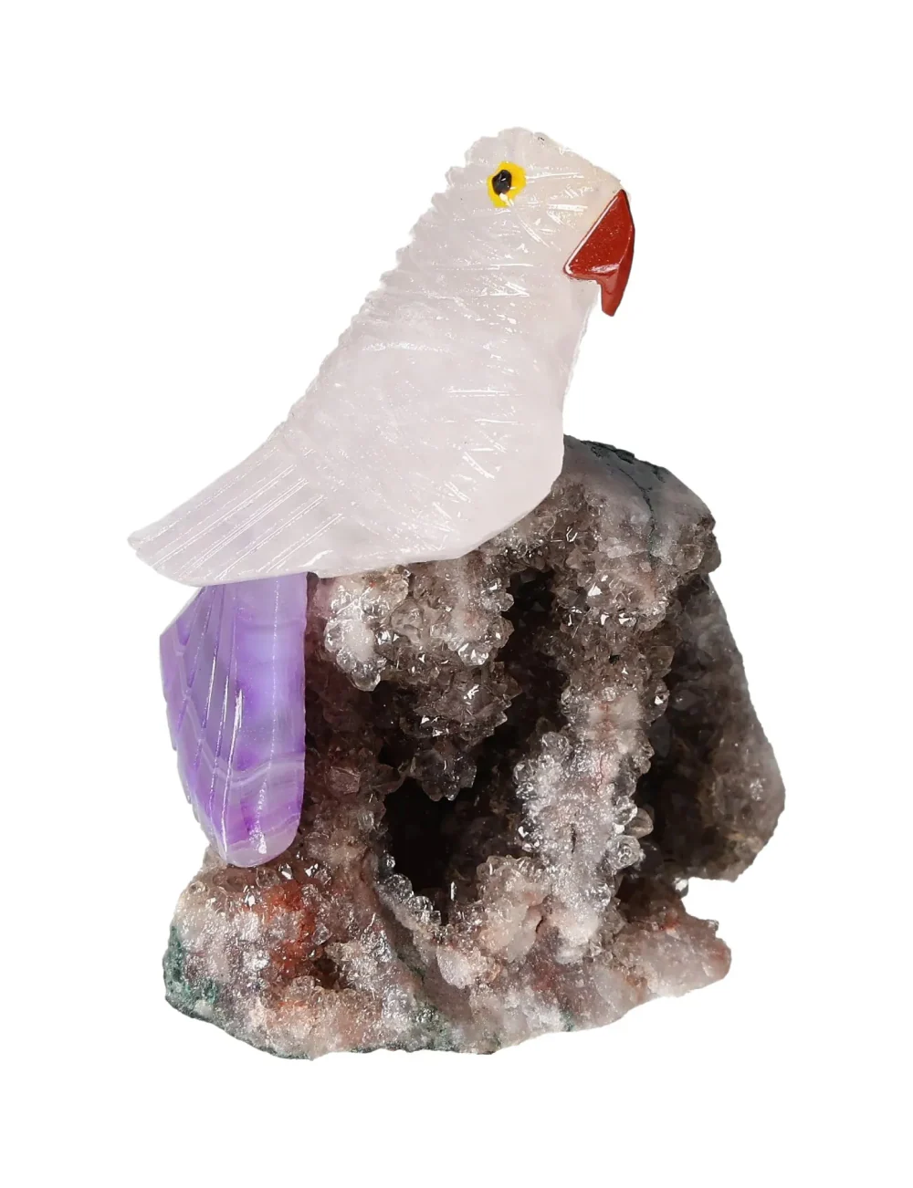 Pink Quartz Parrot On Quartz 636711 - Image 2