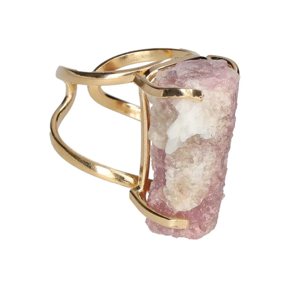 Pink Tourmaline Arc Ring Gold 620628 - Image 2