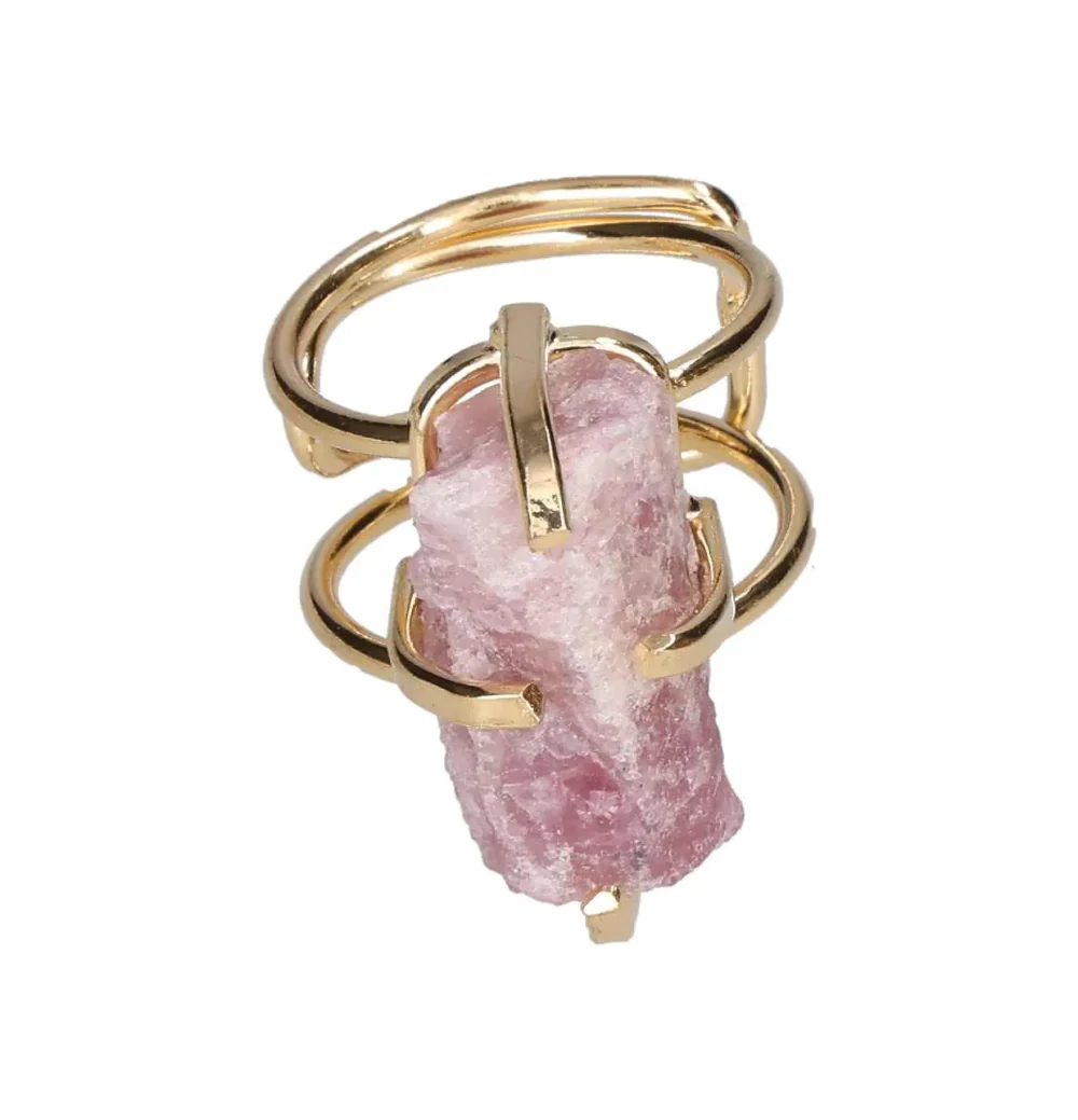 Pink Tourmaline Wire Ring Gold 620253
