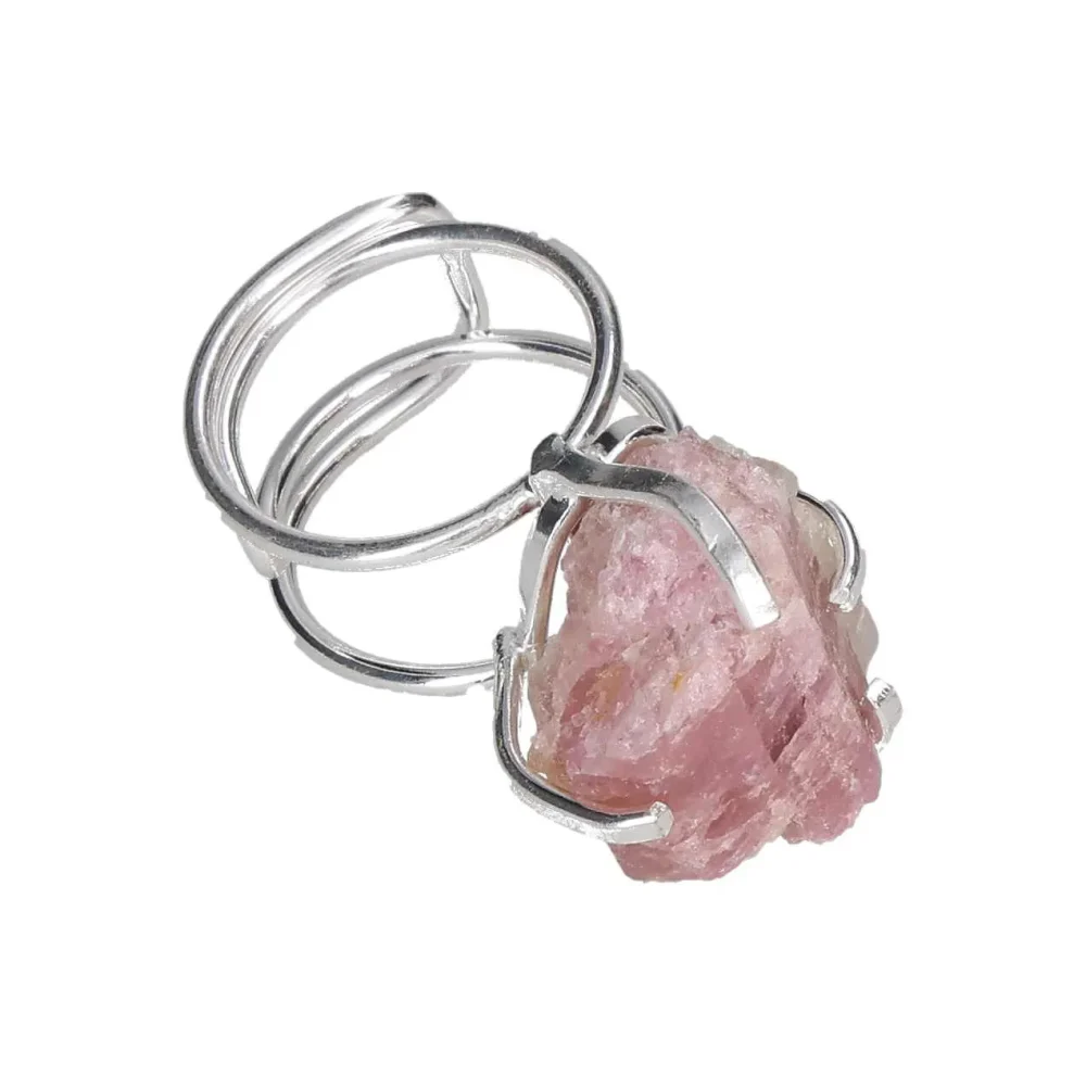 Pink Tourmaline Wire Ring Silver 621977 - Image 2