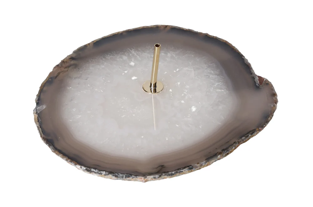 Grey Polished Agate Slice Incense Holder 634939 - Image 4