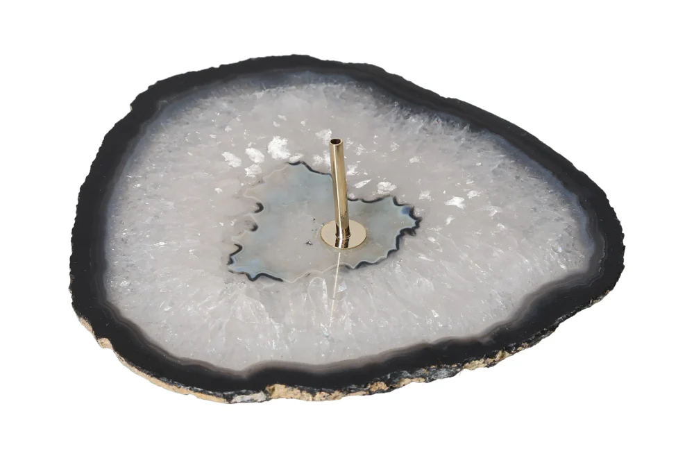 Grey Polished Agate Slice Incense Holder 634939 - Image 6