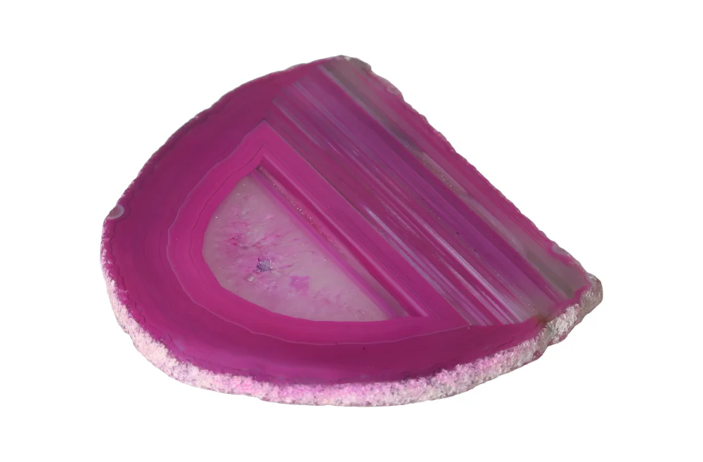 Polished Agate Slice With Quartz 635141