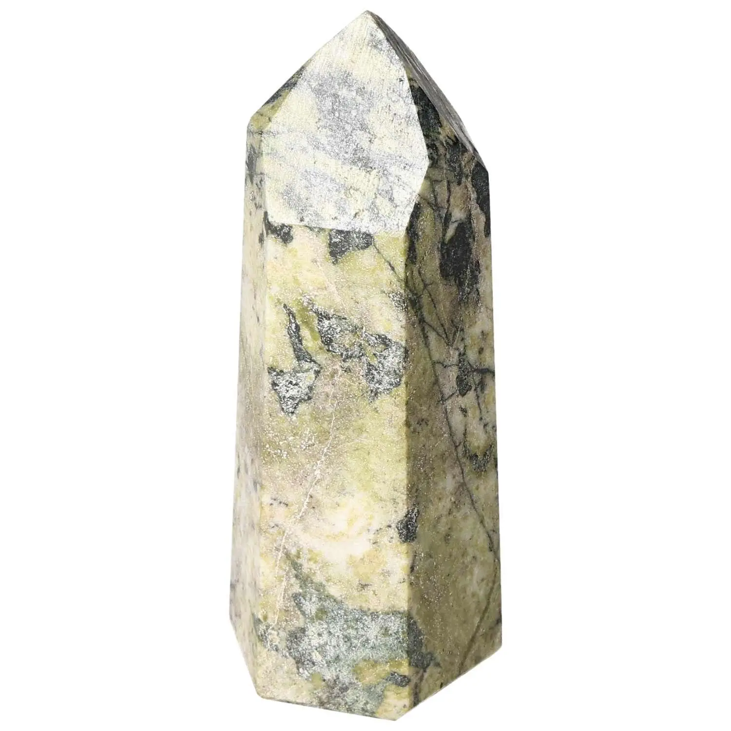 Polished Amphibole with Serpentine Obelisk 578547 - Image 2