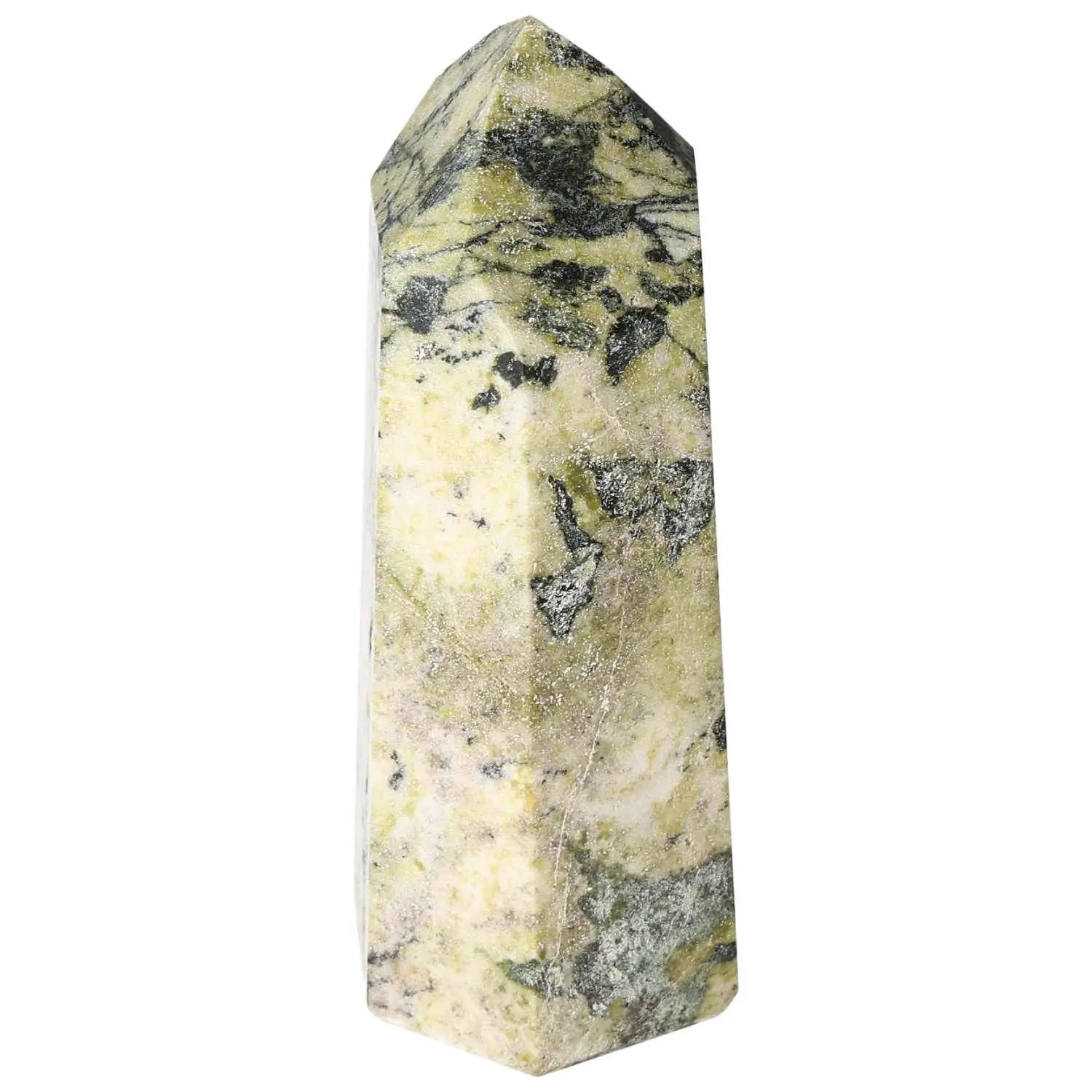 Polished Amphibole with Serpentine Obelisk 578547 - Image 3