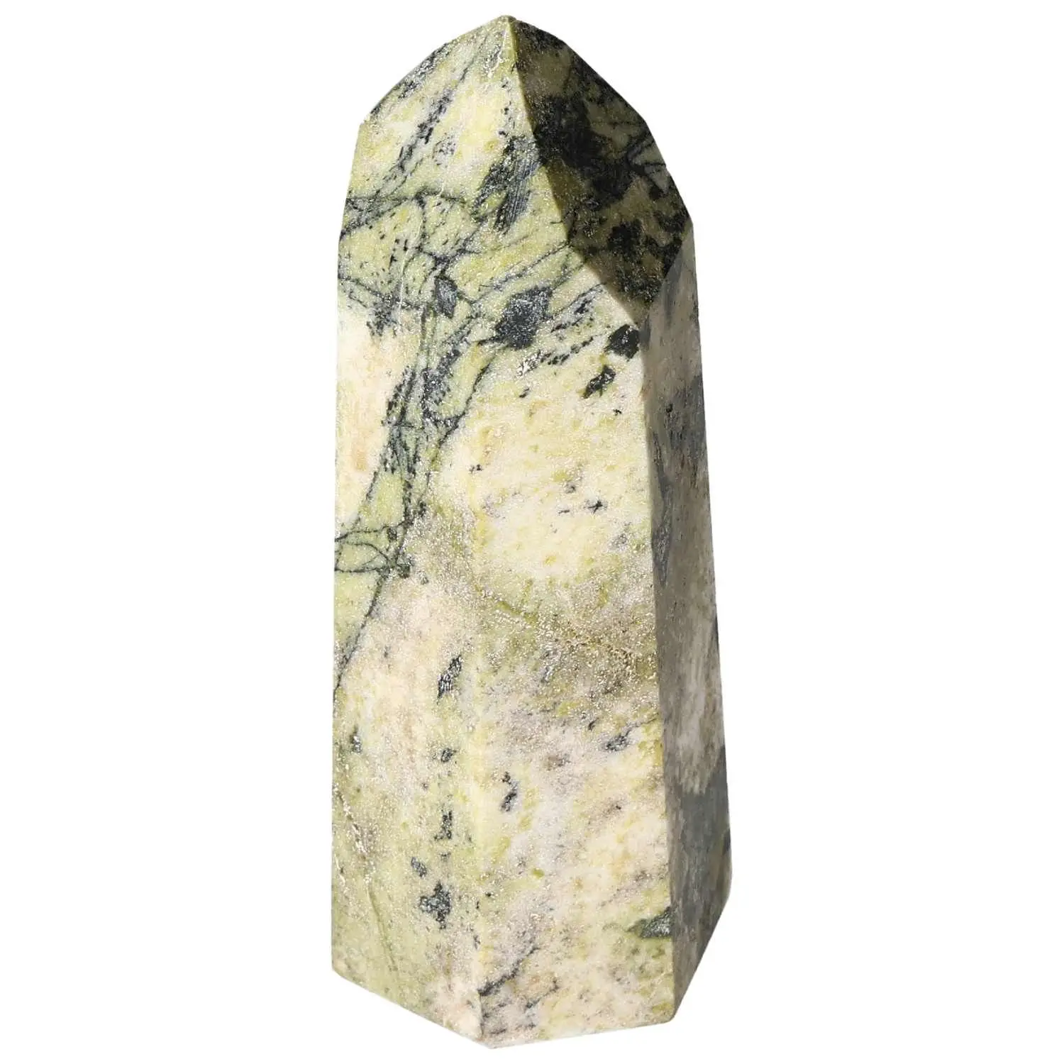 Polished Amphibole with Serpentine Obelisk 578547 - Image 4