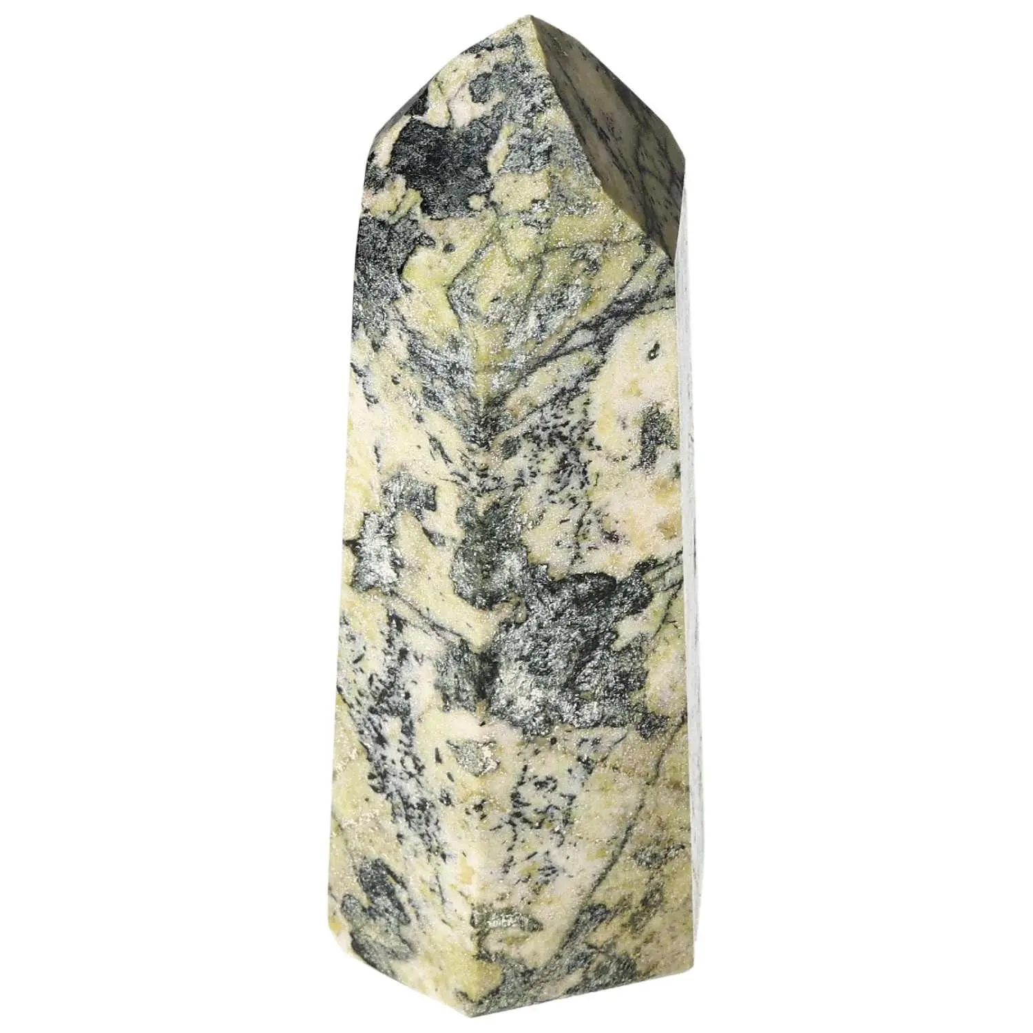 Polished Amphibole with Serpentine Obelisk 578547 - Image 6