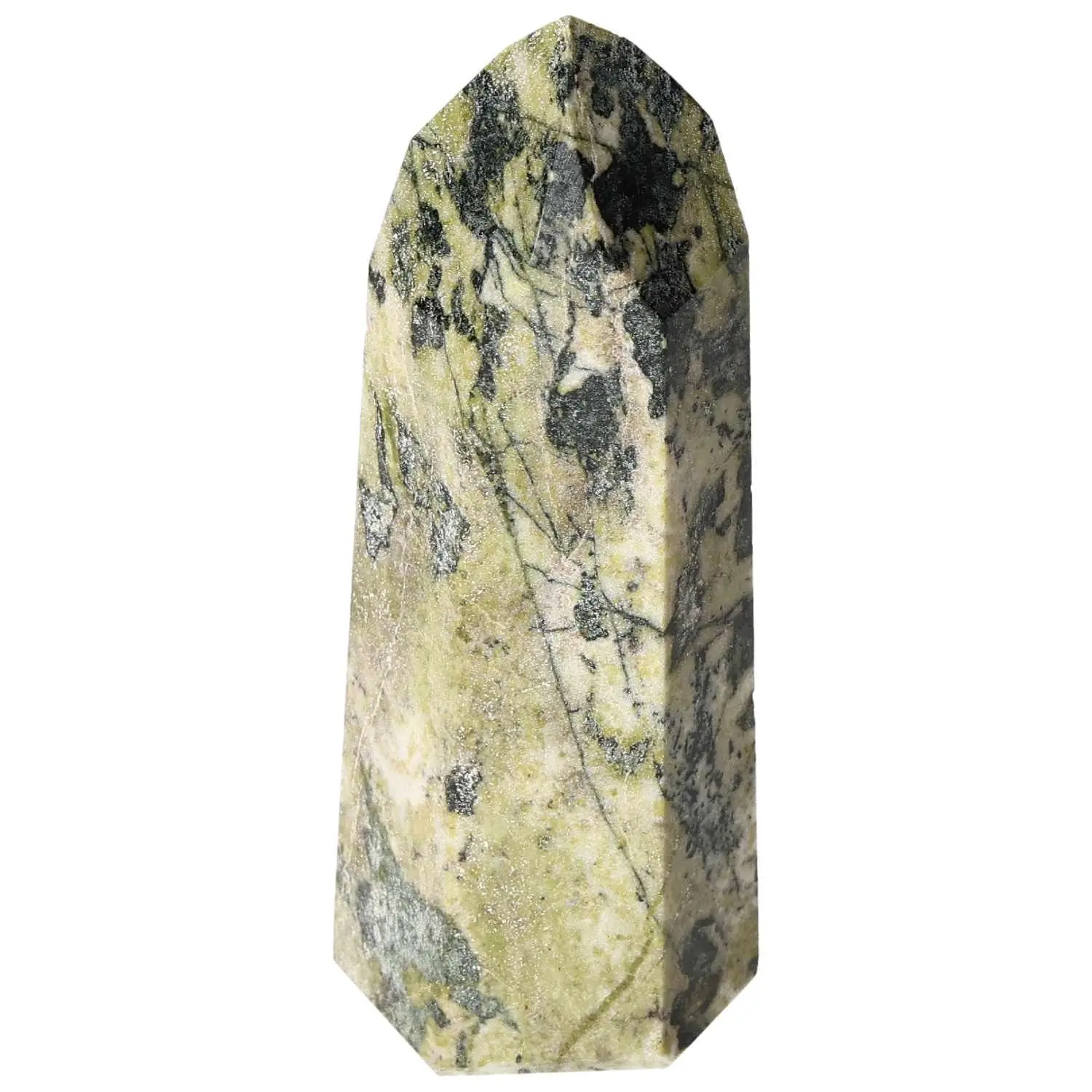 Polished Amphibole with Serpentine Obelisk 578547 - Image 8
