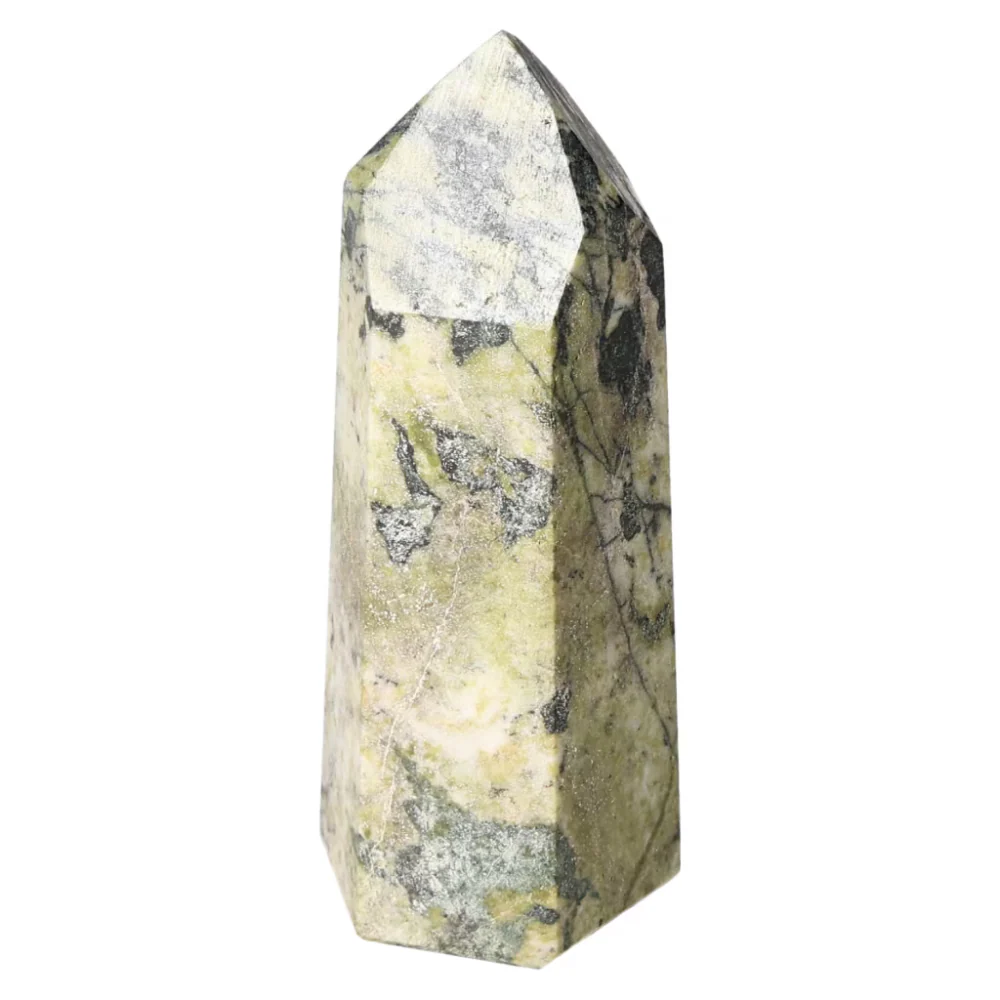 Polished Amphibole with Serpentine Obelisk 578547 - Image 9