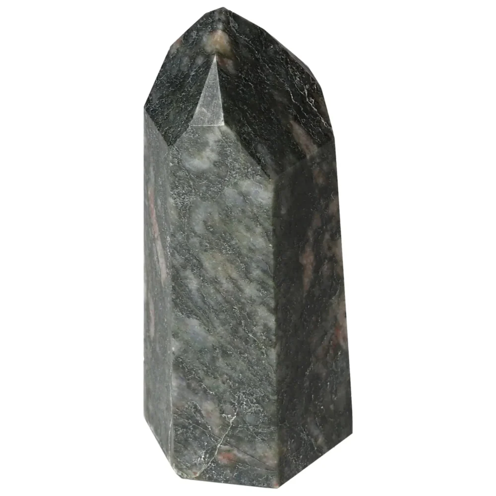 Polished Amphibole with Quartz and Feldspar Obelisk 579018 - Image 10