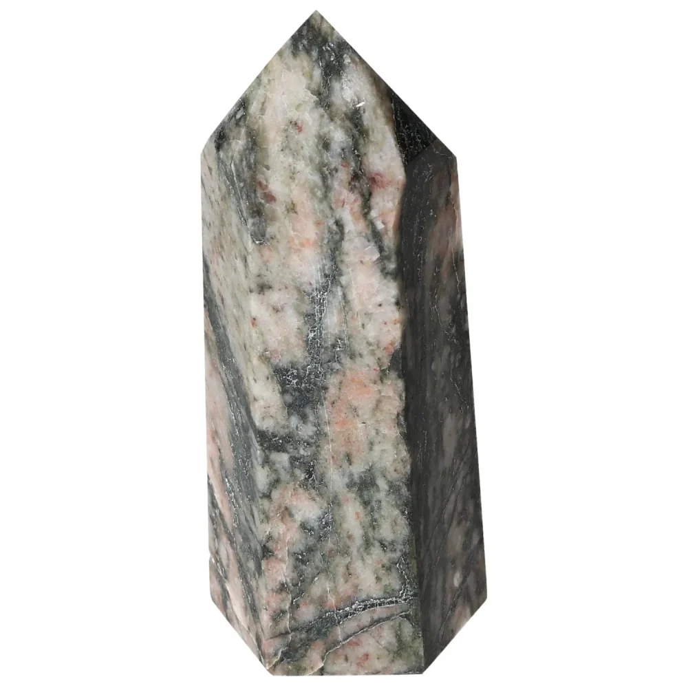 Polished Amphibole with Quartz and Feldspar Obelisk 579001 - Image 10