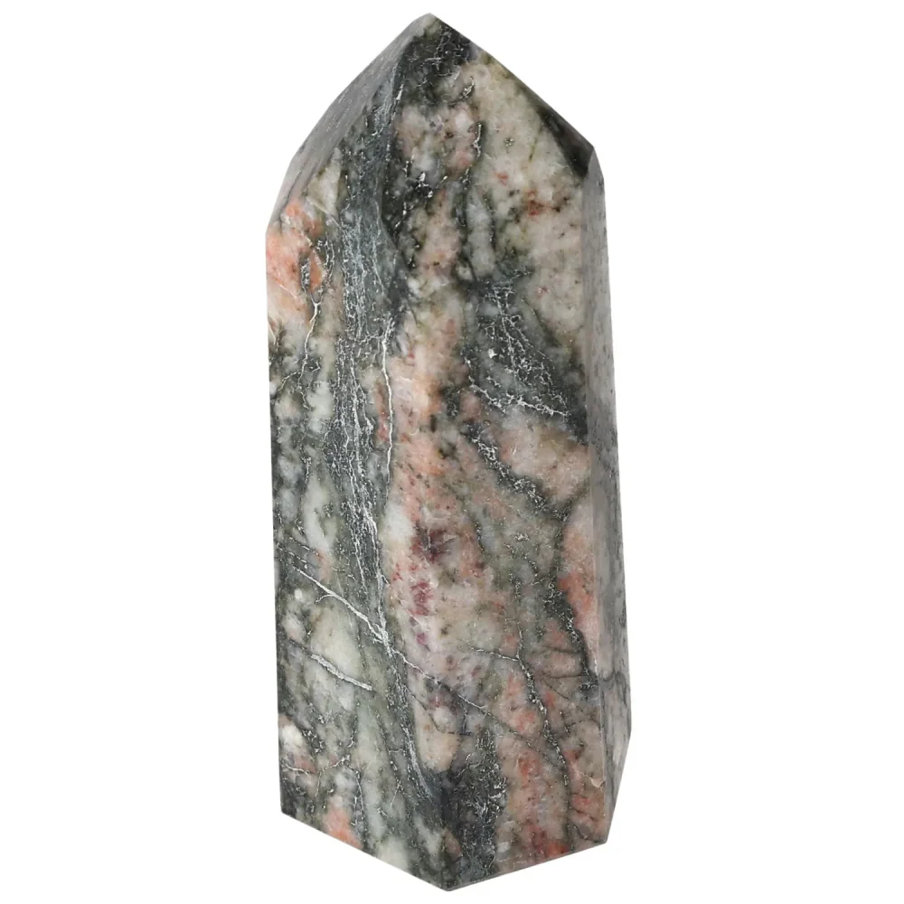 Polished Amphibole with Quartz and Feldspar Obelisk 579001 - Image 13