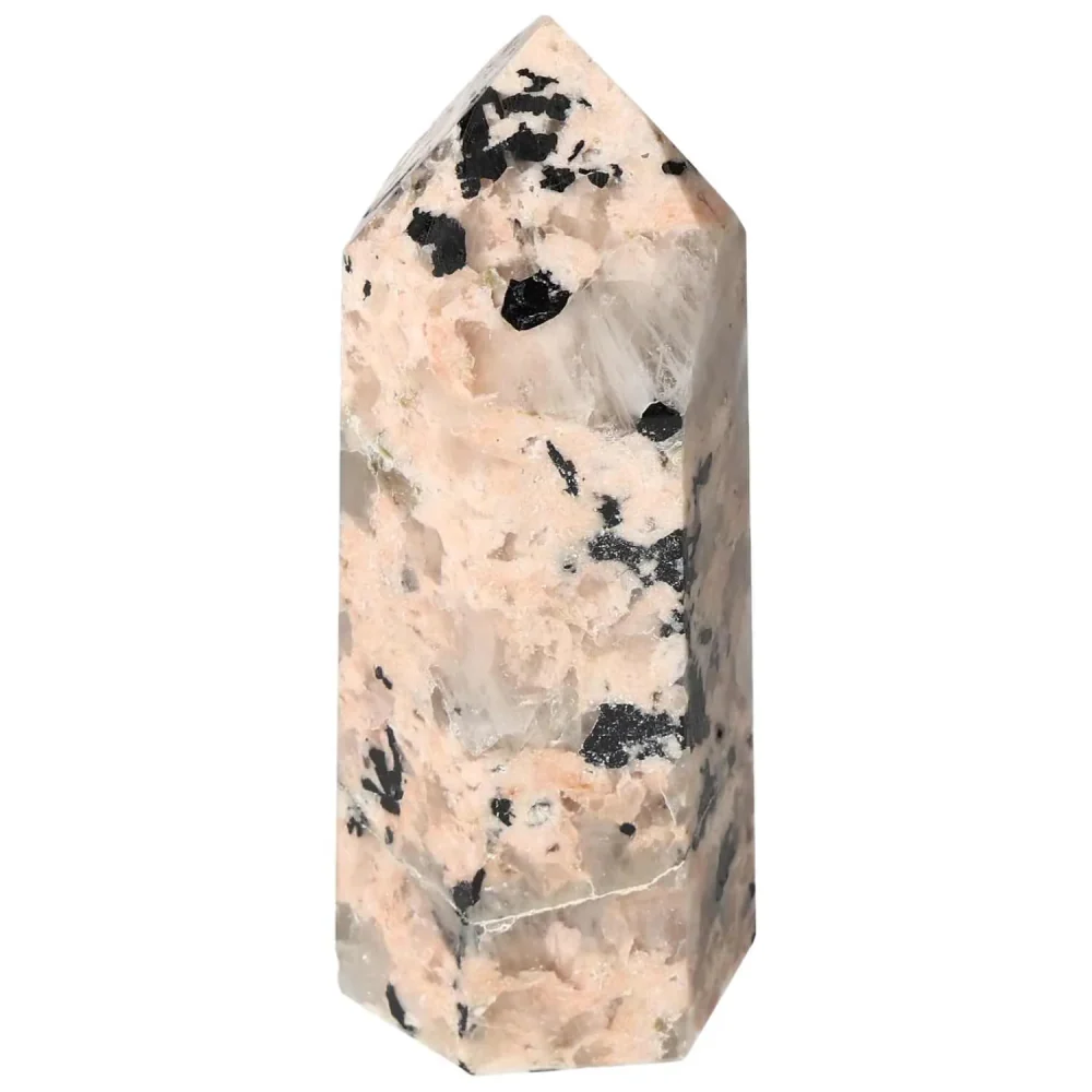 Polished Feldspar Quartz Tourmaline Obelisk 578943 - Image 10