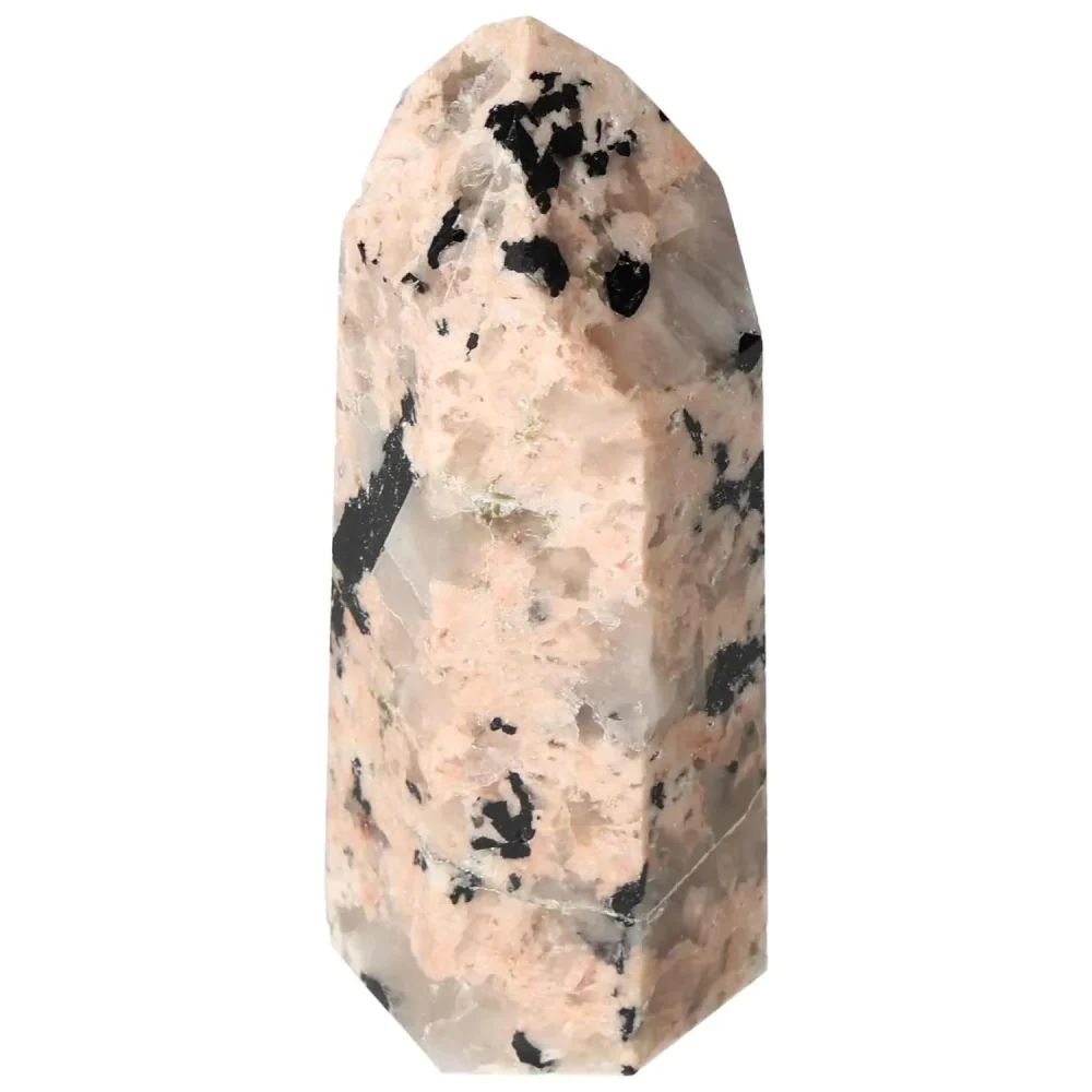 Polished Feldspar Quartz Tourmaline Obelisk 578943 - Image 11