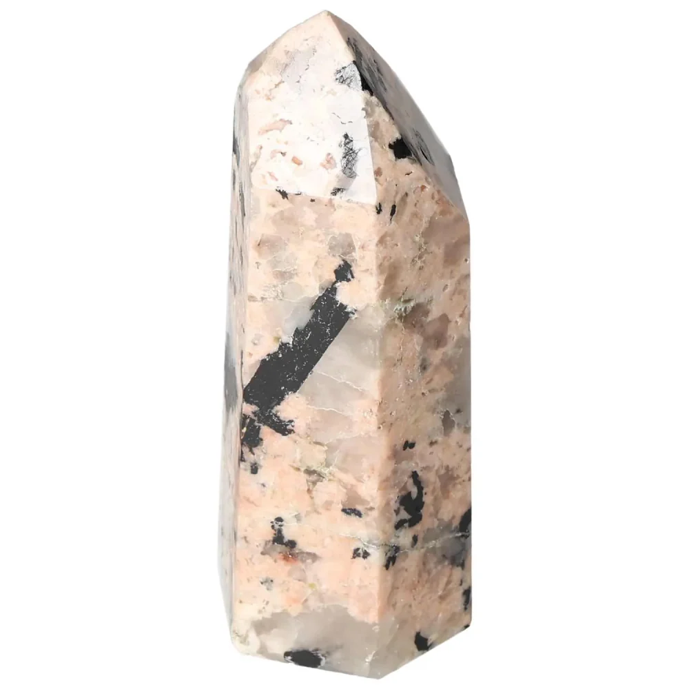 Polished Feldspar Quartz Tourmaline Obelisk 578943 - Image 12