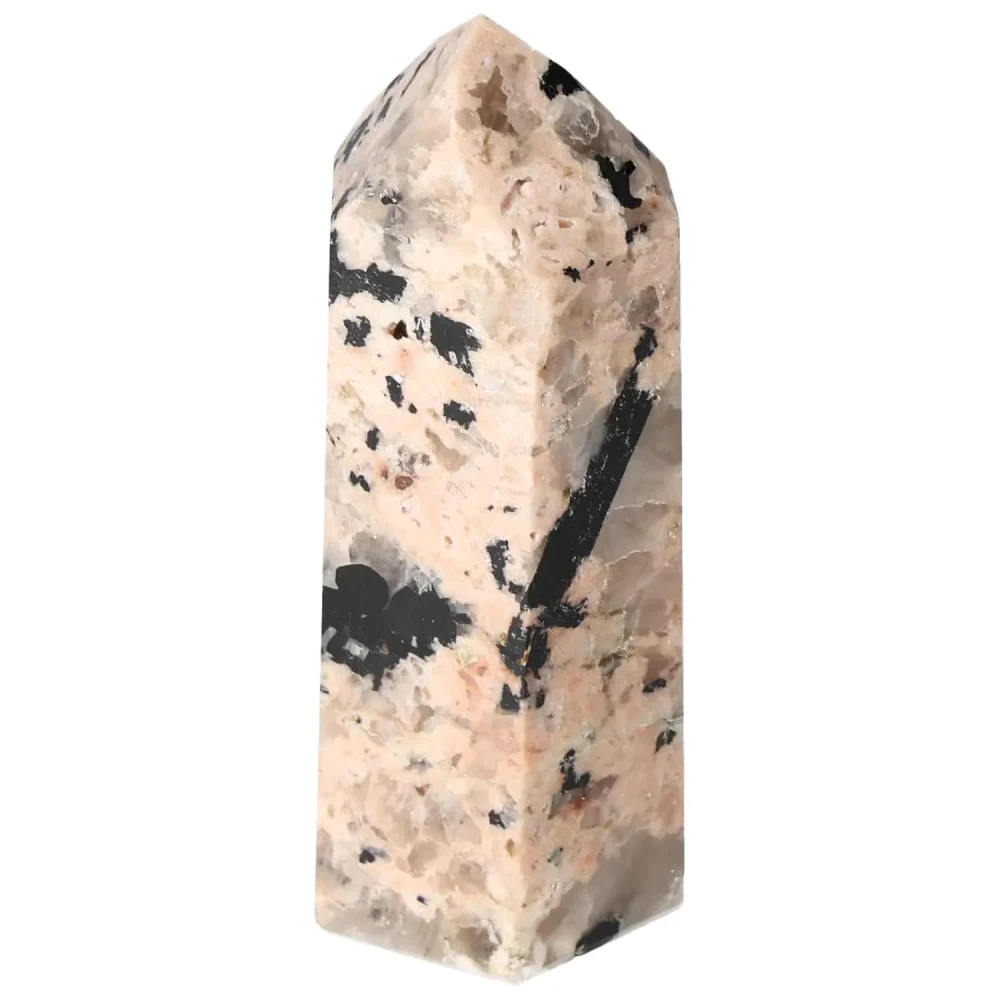 Polished Feldspar Quartz Tourmaline Obelisk 578943 - Image 13