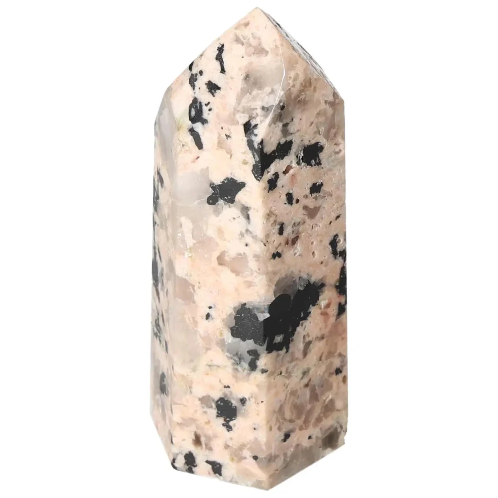 Polished Feldspar Quartz Tourmaline Obelisk 578943 - Image 14