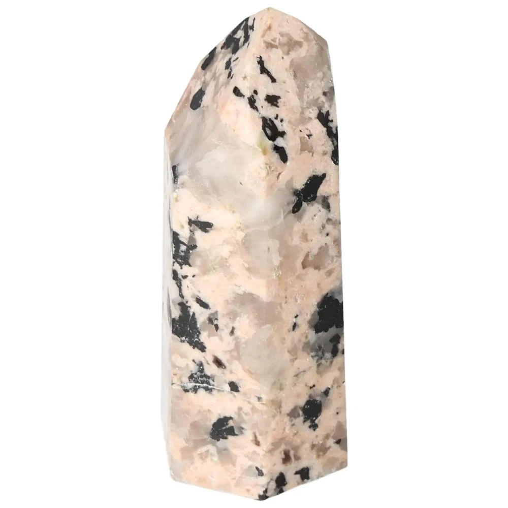Polished Feldspar Quartz Tourmaline Obelisk 578943 - Image 15
